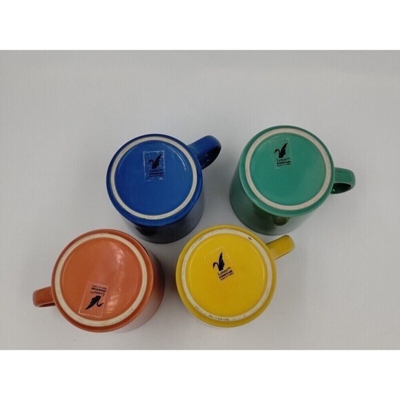 Concentrix Lynn’s Stoneware Coffee Four Piece Mug Set Rainbow Colors - Picture 3 of 13